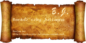 Benkóczky Julianna névjegykártya